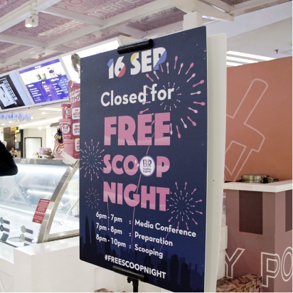 Baskin-Robbins BR #freescoopnight campaign event