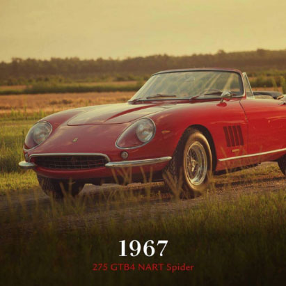 1967 Ferrari 275 GTB4 NART Spider car 70th Anniversary event