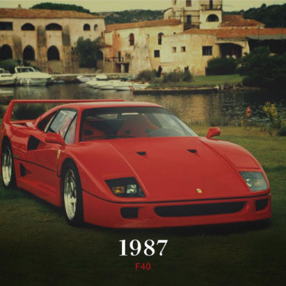 1987 Ferrari F40 car 70th Anniversary event