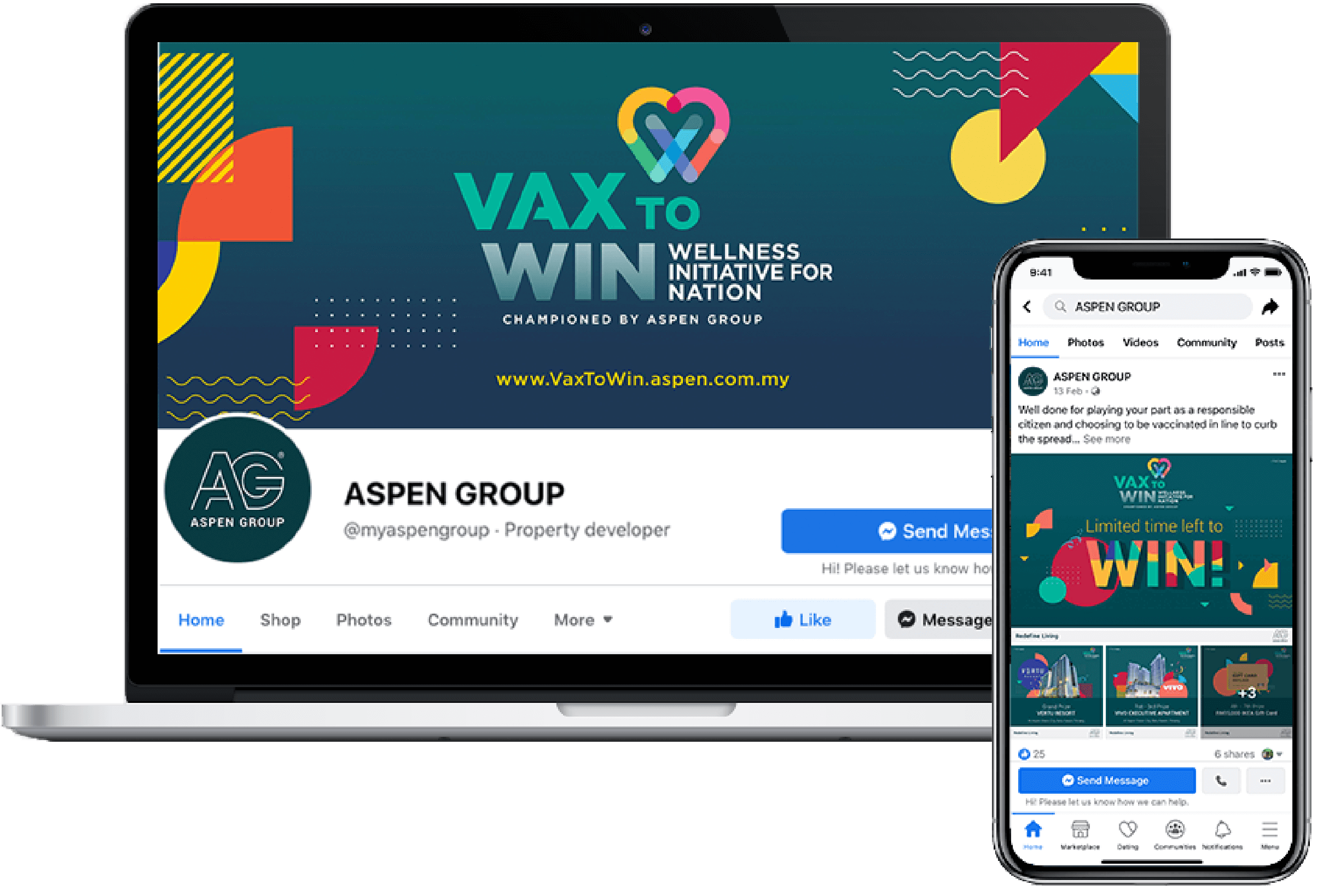 Vax To Win Campaign masterhead Devices